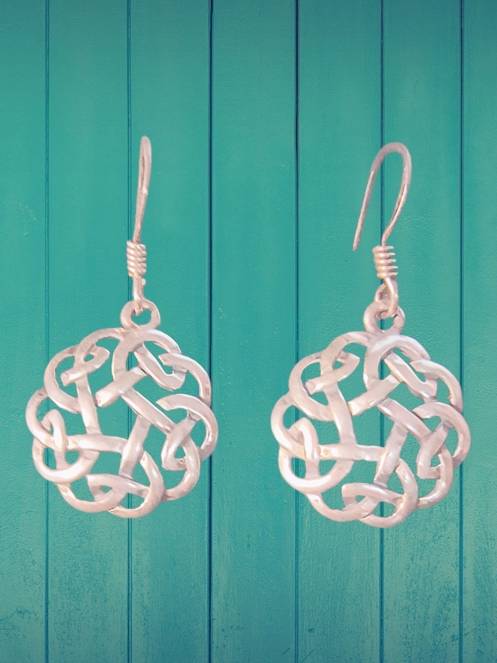 Sterling Silver Celtic Knot Drop Earrings - Women Jewelry